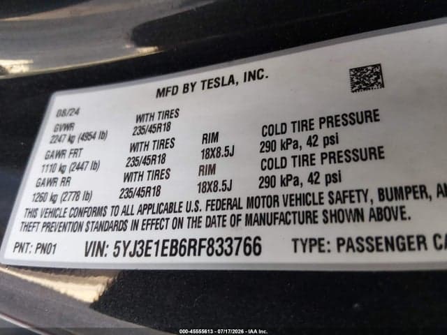 2024 TESLA MODEL 3 LONG RANGE DUAL MOTOR ALL-WHEEL DRIVE 9