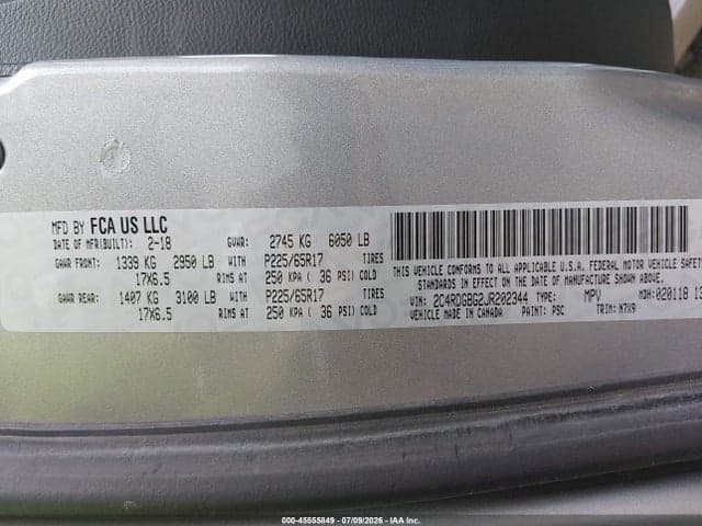 2018 DODGE GRAND CARAVAN SE PLUS 9