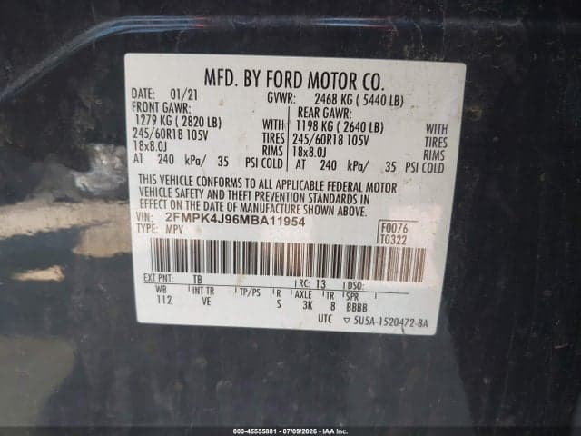 2021 FORD EDGE SEL 9
