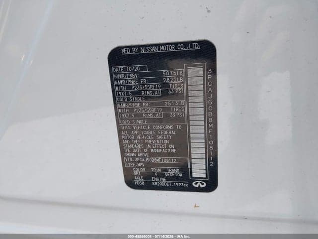 2021 INFINITI QX50 ESSENTIAL AWD 9