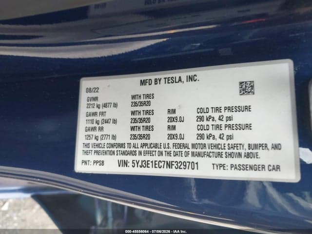 2022 TESLA MODEL 3 PERFORMANCE DUAL MOTOR ALL-WHEEL DRIVE 9