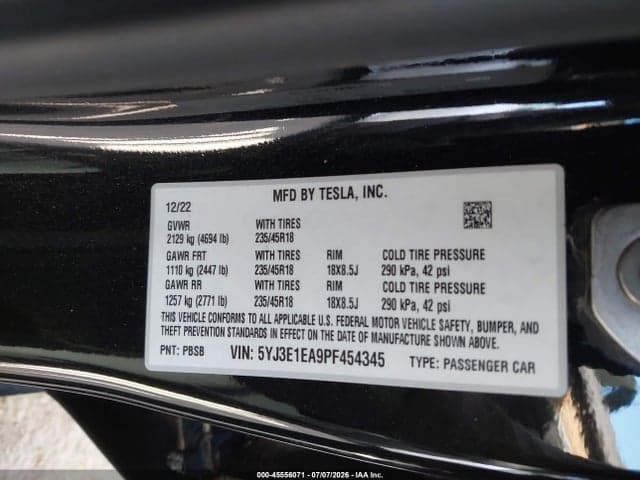 2023 TESLA MODEL 3 REAR-WHEEL DRIVE 9