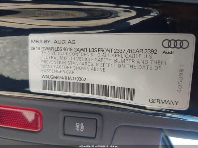 2017 AUDI A4 ULTRA PREMIUM 9