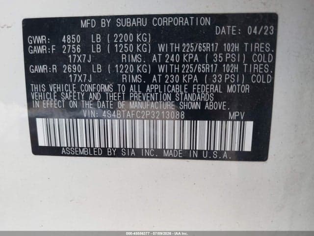 2023 SUBARU OUTBACK PREMIUM 9