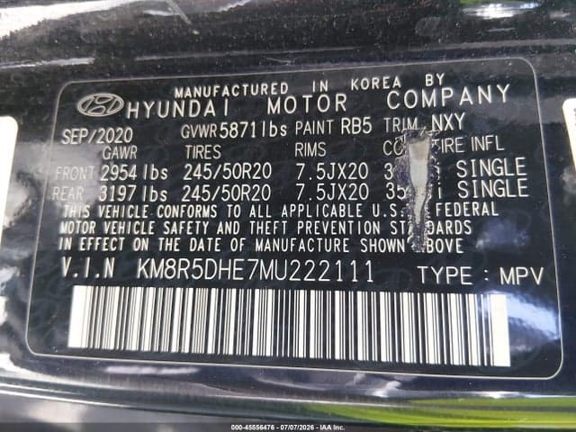 2021 HYUNDAI PALISADE LIMITED 9