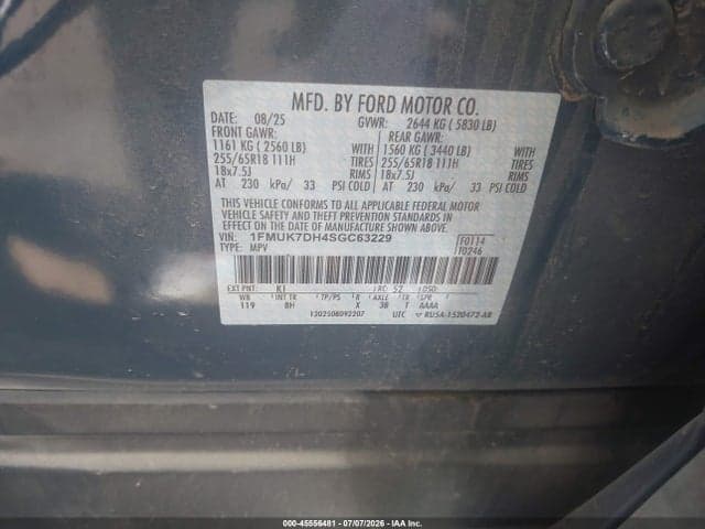 2025 FORD EXPLORER ACTIVE 9