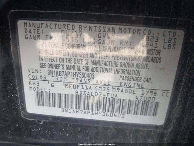 2017 NISSAN SENTRA SV 9