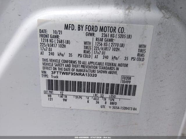 2022 FORD MAVERICK LARIAT/XL/XLT 9