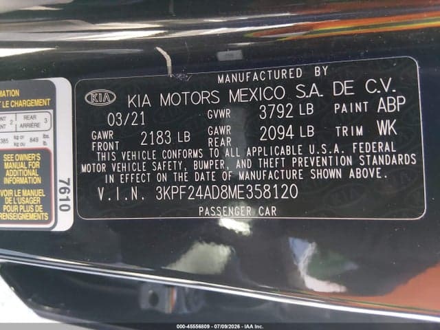 2021 KIA FORTE LXS 9