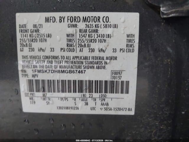 2021 FORD EXPLORER XLT 9