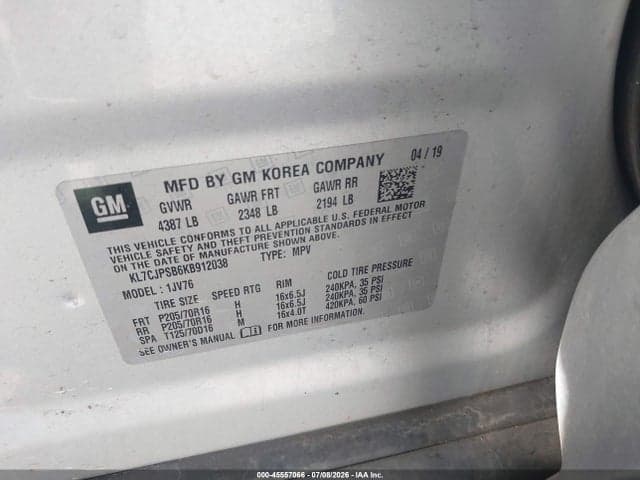 2019 CHEVROLET TRAX LT 9