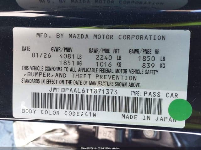 2026 MAZDA MAZDA3 2.5 S 9