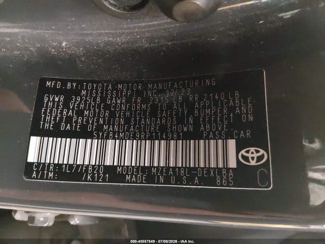 2024 TOYOTA COROLLA LE 9