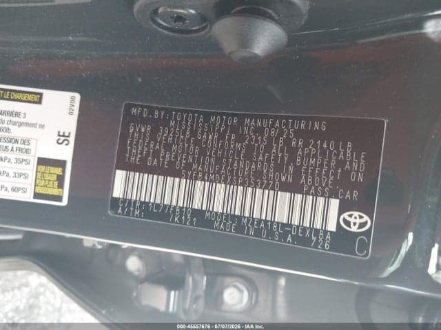 2025 TOYOTA COROLLA LE 9
