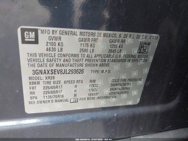 2018 CHEVROLET EQUINOX LT 9