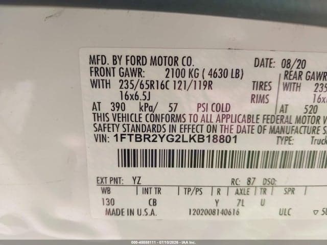 2020 FORD TRANSIT-250 9