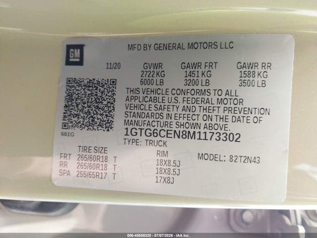 2021 GMC CANYON 4WD SHORT BOX ELEVATION 9