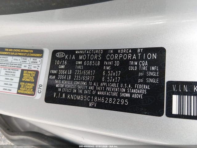 2017 KIA SEDONA LX 9