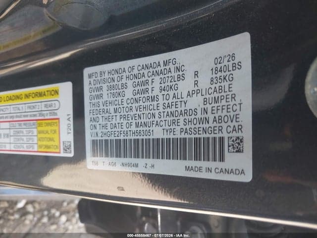 2026 HONDA CIVIC SPORT 9