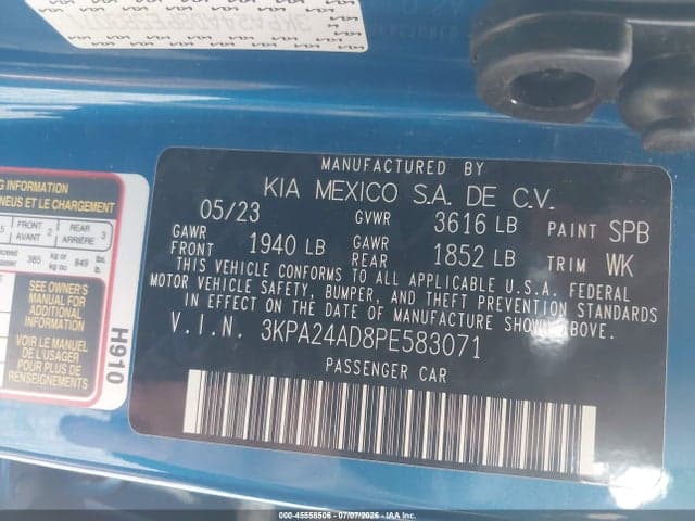 2023 KIA RIO S 9