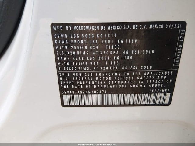 2022 VOLKSWAGEN TIGUAN 2.0T SEL R-LINE 9