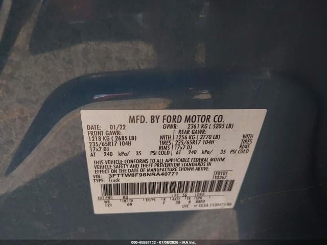2022 FORD MAVERICK LARIAT/XL/XLT 9