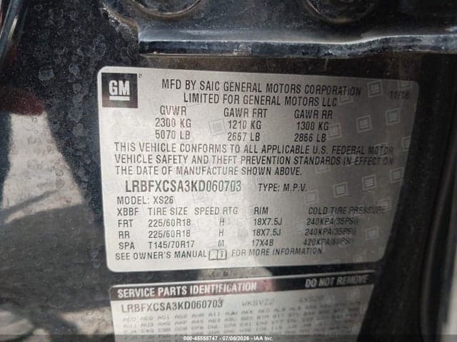 2019 BUICK ENVISION FWD ESSENCE 9