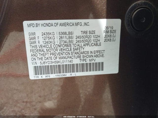 2019 ACURA MDX TECH PKG 9