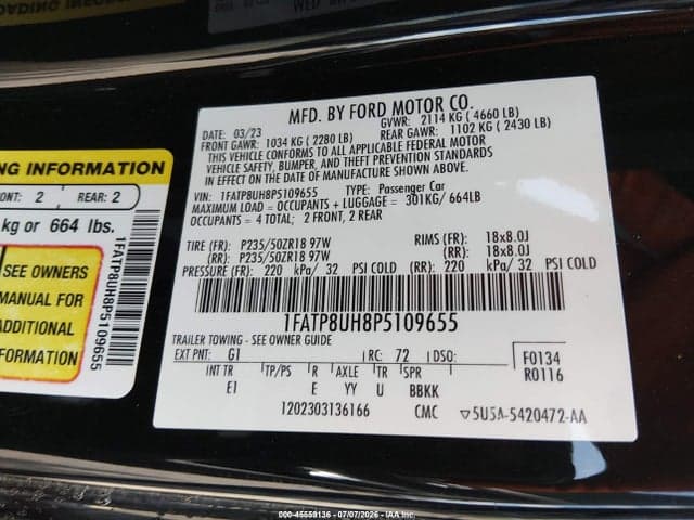2023 FORD MUSTANG ECOBOOST PREMIUM 9