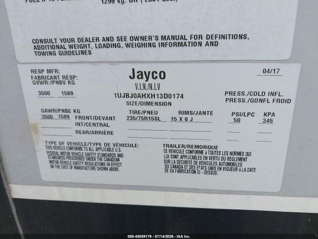 2017 JAYCO CAMPER 9