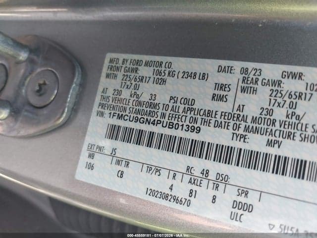 2023 FORD ESCAPE ACTIVE 9
