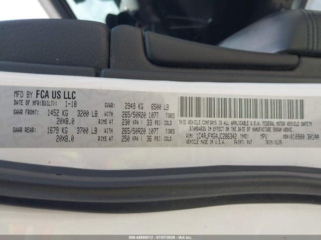 2018 JEEP GRAND CHEROKEE ALTITUDE 4X4 9