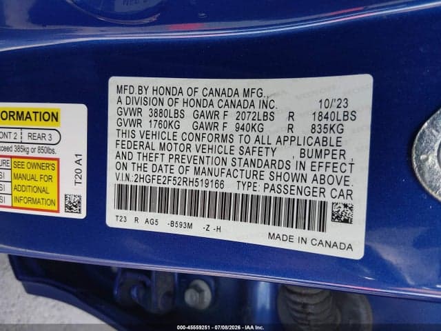 2024 HONDA CIVIC SPORT 9