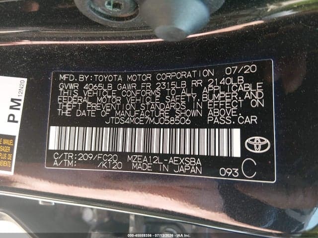 2021 TOYOTA COROLLA SE 9