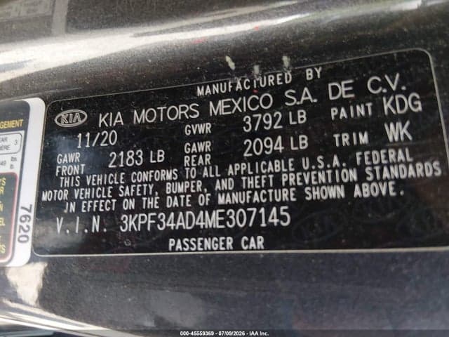 2021 KIA FORTE GT-LINE 9