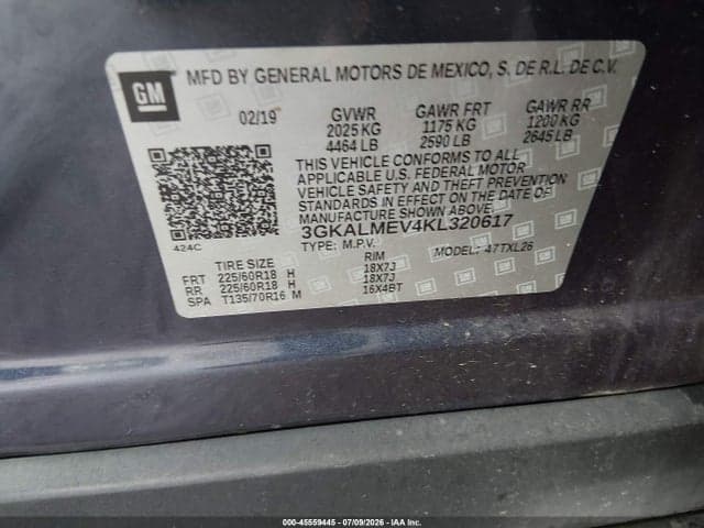 2019 GMC TERRAIN SLE 9