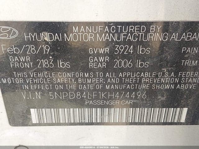 2019 HYUNDAI ELANTRA SEL 9