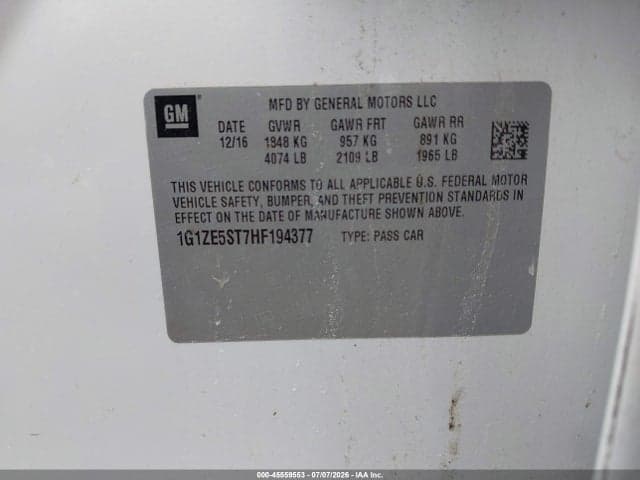 2017 CHEVROLET MALIBU 1LT 9