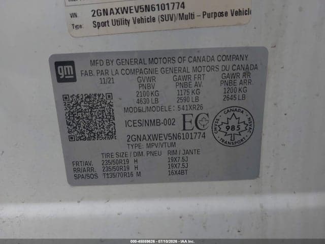 2022 CHEVROLET EQUINOX RS 9