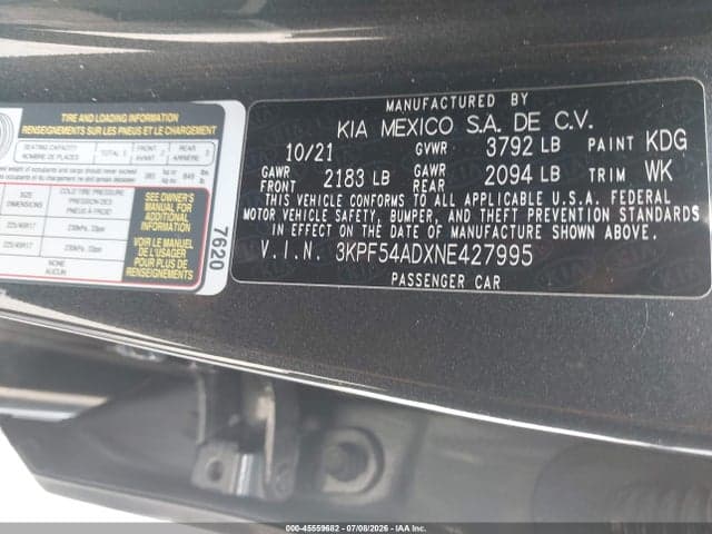 2022 KIA FORTE GT-LINE 9