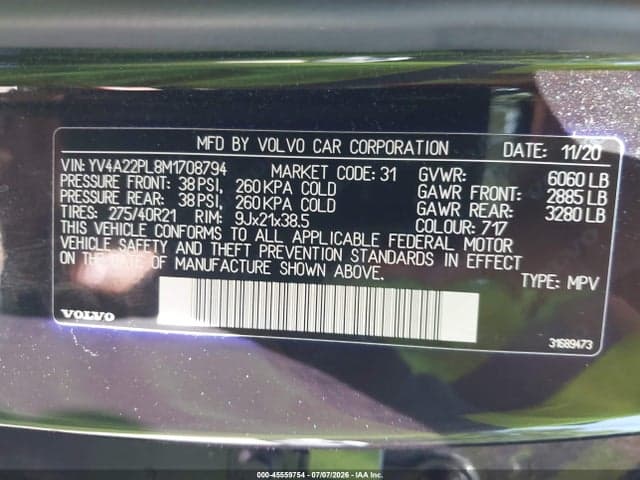 2021 VOLVO XC90 T6 INSCRIPTION 7 PASSENGER 9