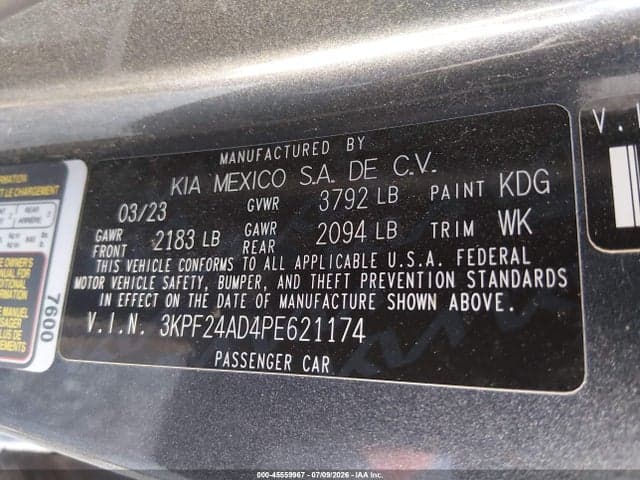 2023 KIA FORTE LX 9