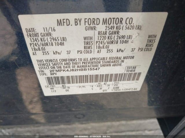 2017 FORD EDGE SEL 9