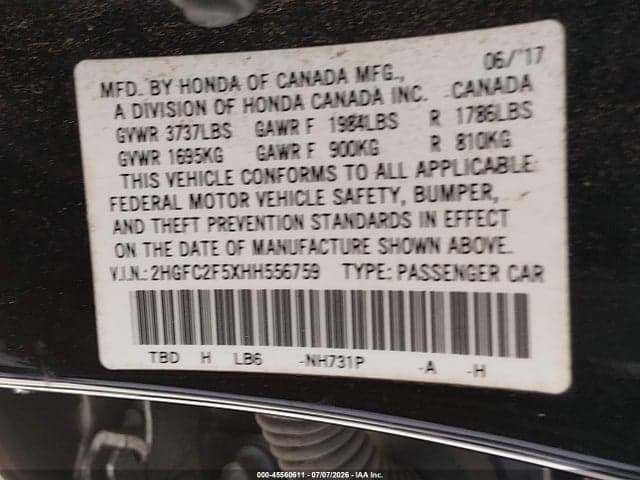 2017 HONDA CIVIC LX 9