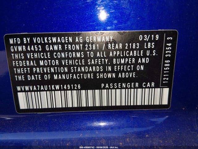 2019 VOLKSWAGEN GOLF R 2.0T W/DCC NAVIGATION 9