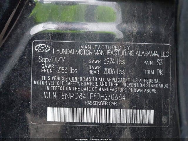 2018 HYUNDAI ELANTRA SEL 9