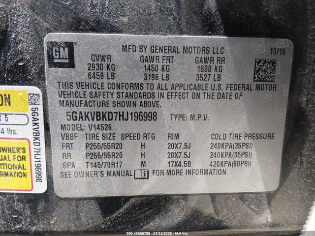 2017 BUICK ENCLAVE LEATHER 9