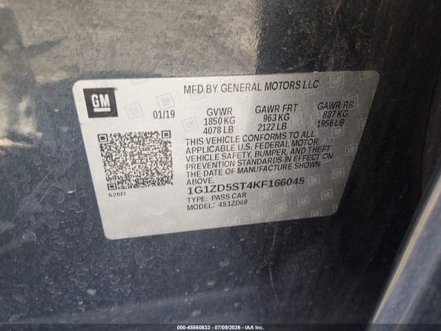 2019 CHEVROLET MALIBU LT 9