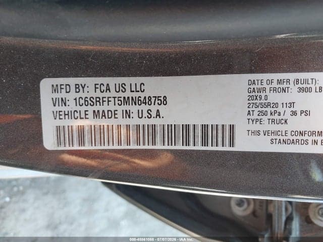 2021 RAM 1500 9