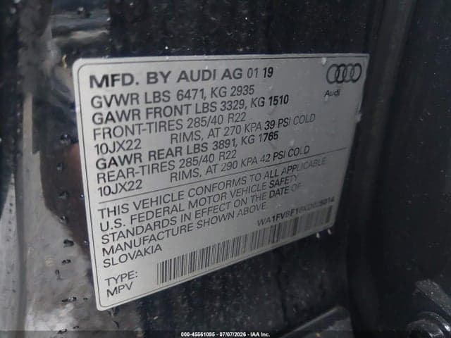2019 AUDI Q8 55 PREMIUM 9